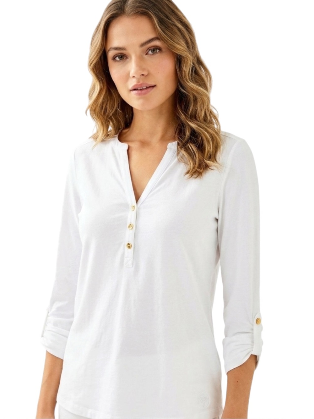 Lilly Pulitzer V-Neck White Top